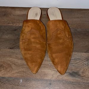 Cole Haan Brown Suede Mules